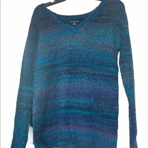Blue, purple& green v-neck sweater AmericanEagle;s